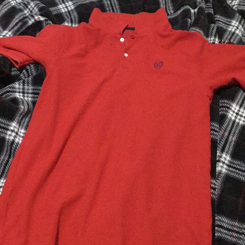 Boys Chaps Red Collar Shirt